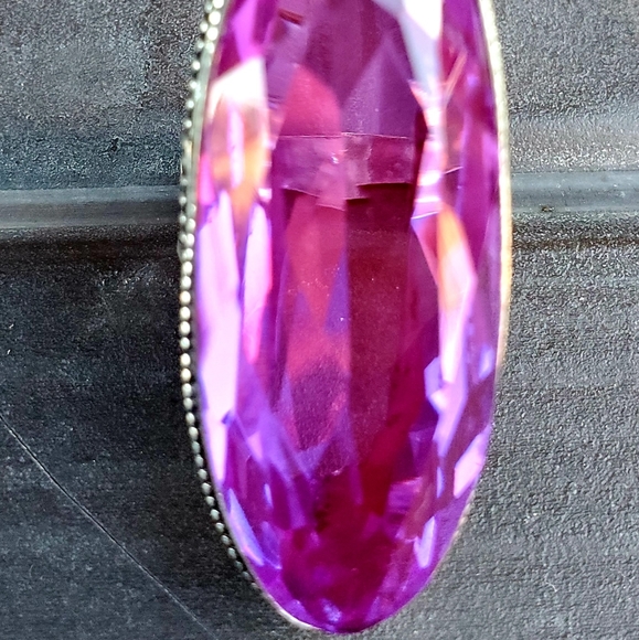 New Oversized Iolite 925 Silver Statement Ring. - Picture 8 of 16